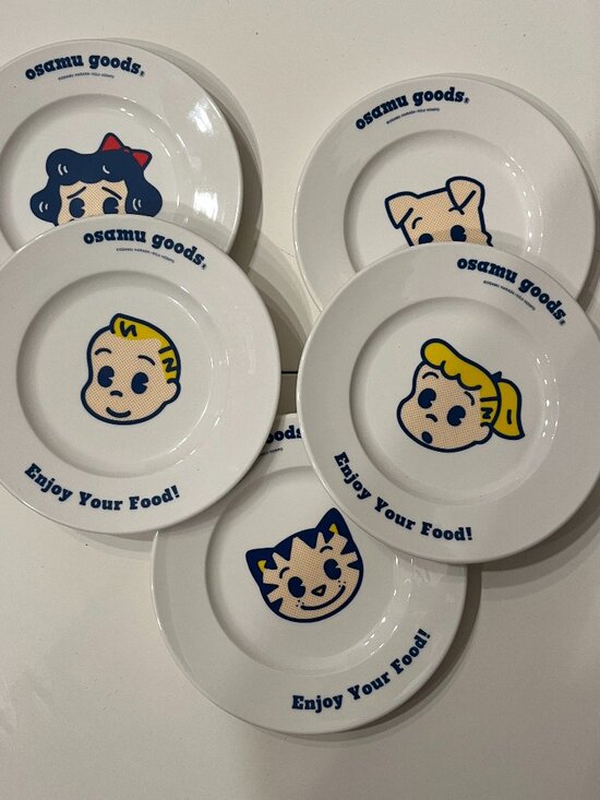 Osamu Goods Other - Osamu Goods Osamu Harada Character Plates (Set of 5) @6.5”D